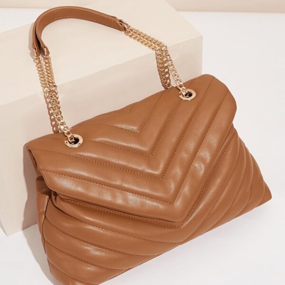 BLACK / TAN / CARMEL ELEGANT CHIC BAG - Picture 10 of 15